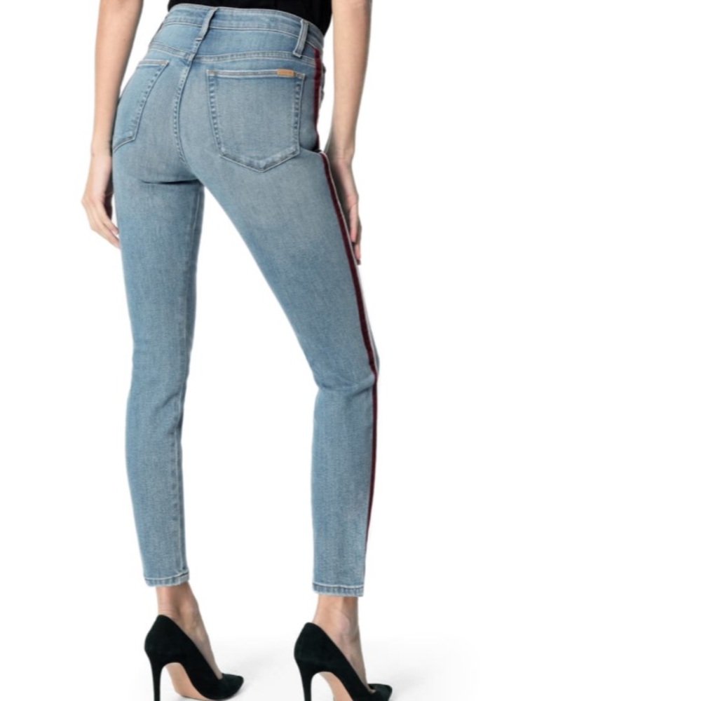 Charlie Velvet Stripe Ankle Skinny Jean - Picture 2 of 5